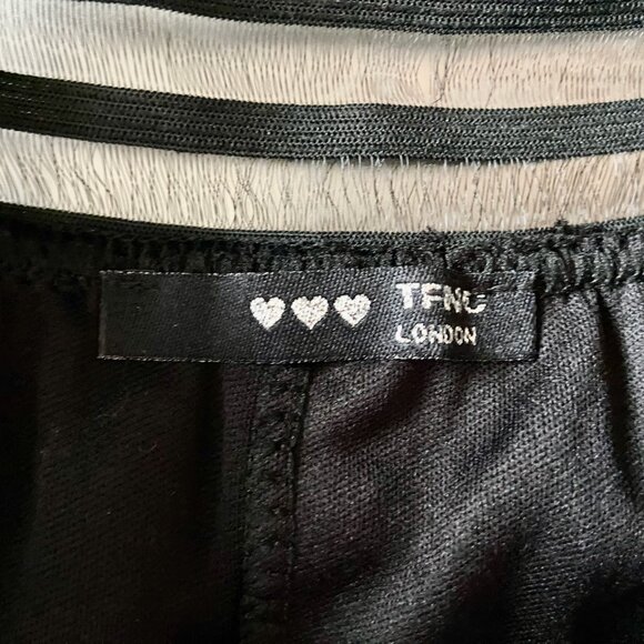 TFNC Black Halter Dress with Mesh Cutout - Size S - Picture 7 of 8